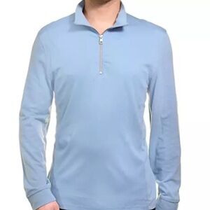 Calvin Klein Men’s Size M Light Blue 1/4 Zip Up Long Sleeve Soft Sweater NWOT